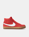 Nike SB Zoom Blazer Mid ISO zapatos de skate - University Rd/Blanco-Blanco-Gum Lt Marrón