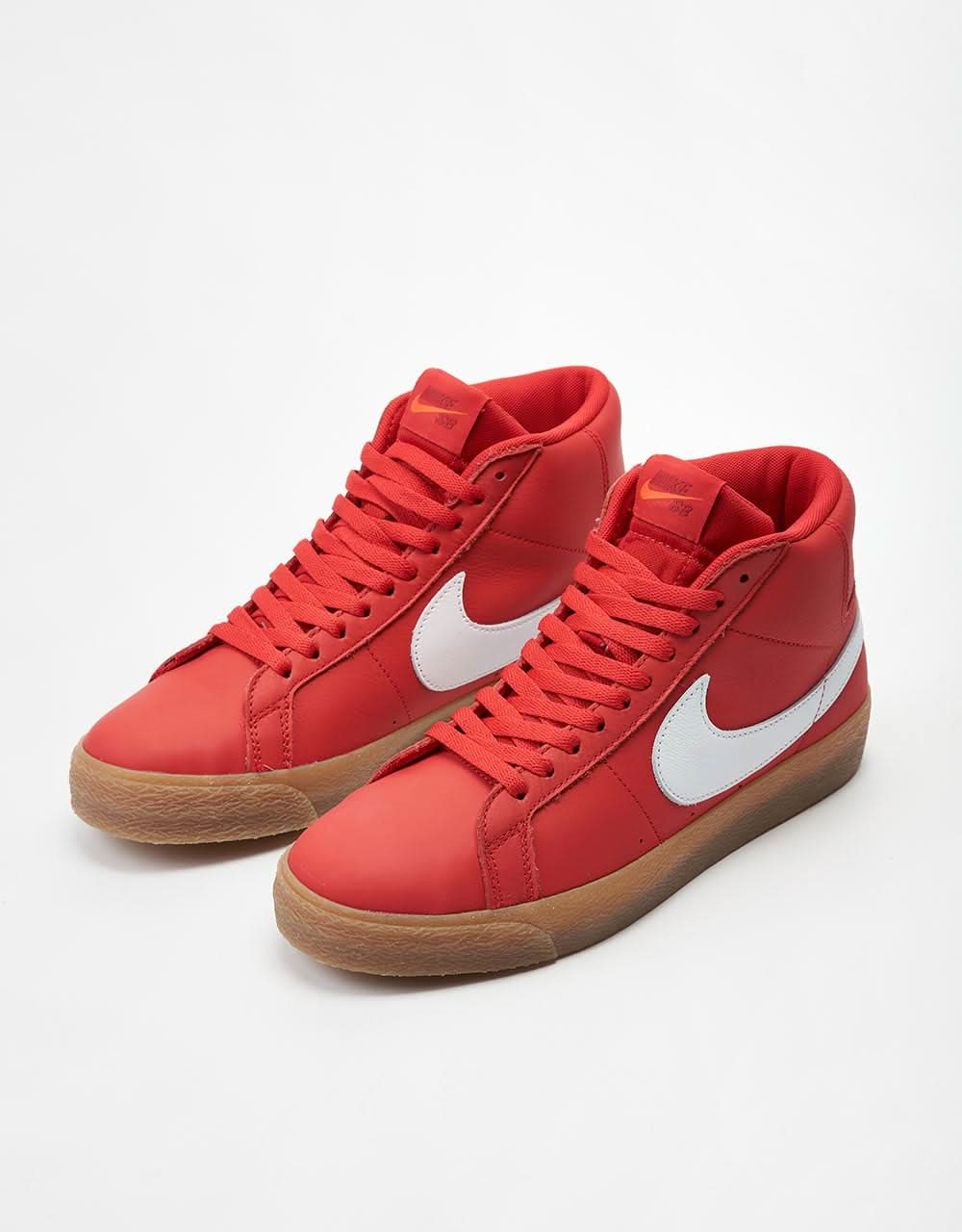 Nike SB Zoom Blazer Mid ISO zapatos de skate - University Rd/Blanco-Blanco-Gum Lt Marrón