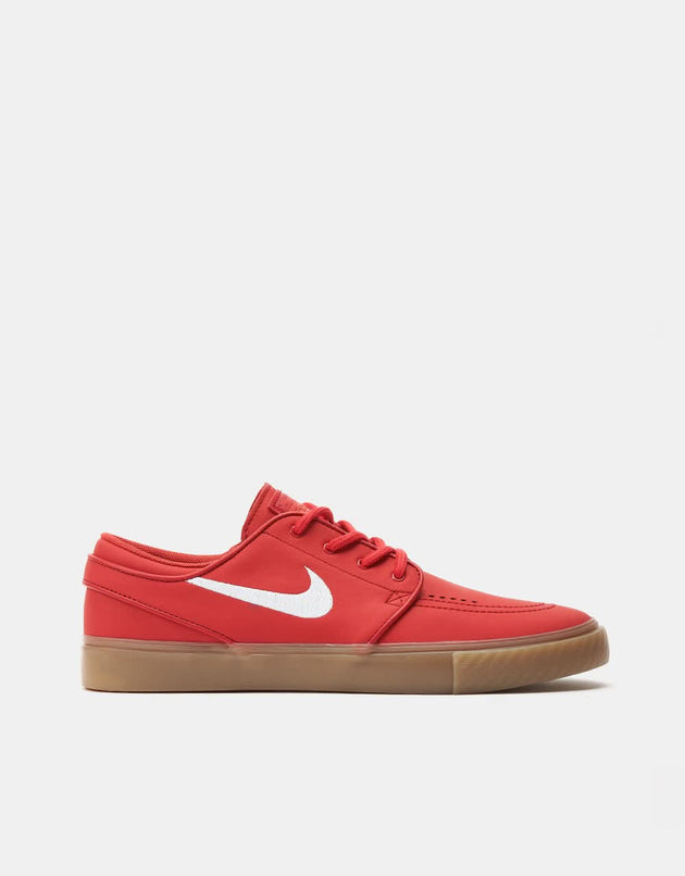 Nike SB Zoom Janoski ISO Skate Shoes - Unviversity Red/White-Universiy Red-Gum Lt Brown