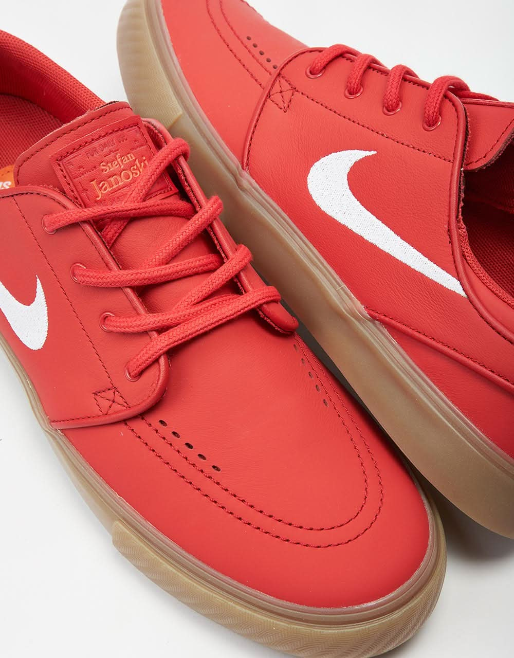 Nike SB Zoom Janoski ISO Skate Shoes - Unviversity Red/White-Universiy Red-Gum Lt Brown