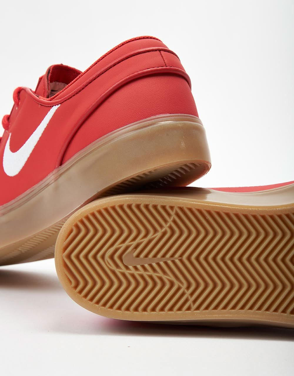 Nike SB Zoom Janoski ISO Chaussures de skate - Rouge Unviversity/Blanc-Rouge Universitaire-Gum Lt Marron