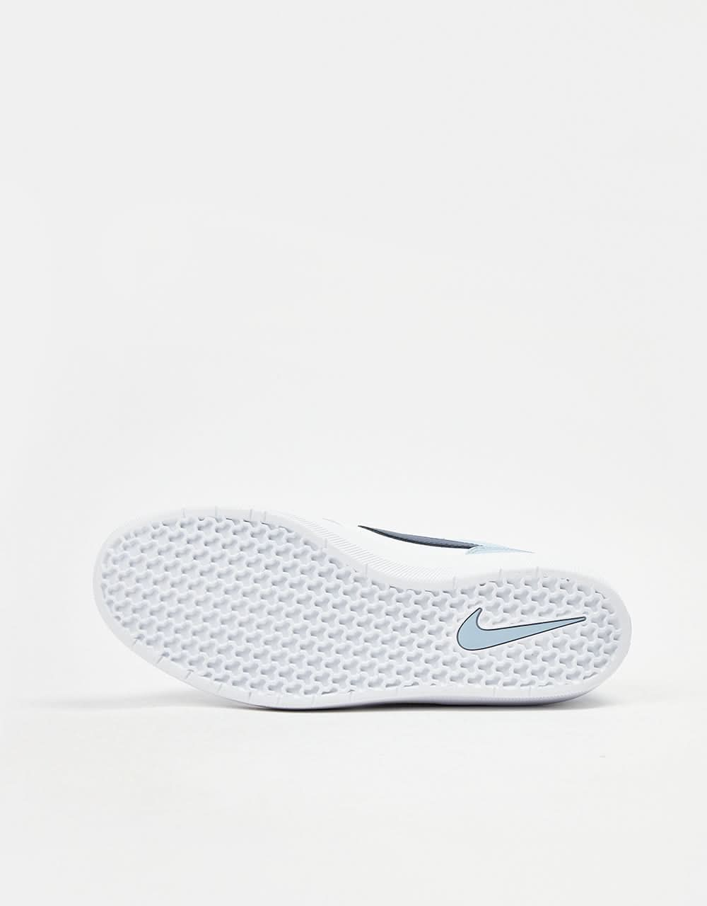 Scarpe da skate in pelle Nike SB Force 58 Premium - Bianco/Blu tuono-Bianco-Ardesia cenere