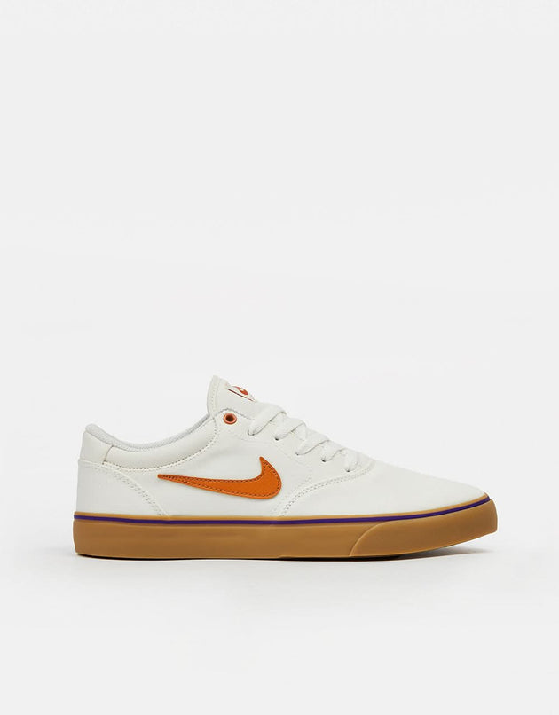 Zapatos de skate Nike SB Chron 2 de lona - Blanco cumbre/Monarca-Blanco cumbre-Marrón claro-Púrpura campo