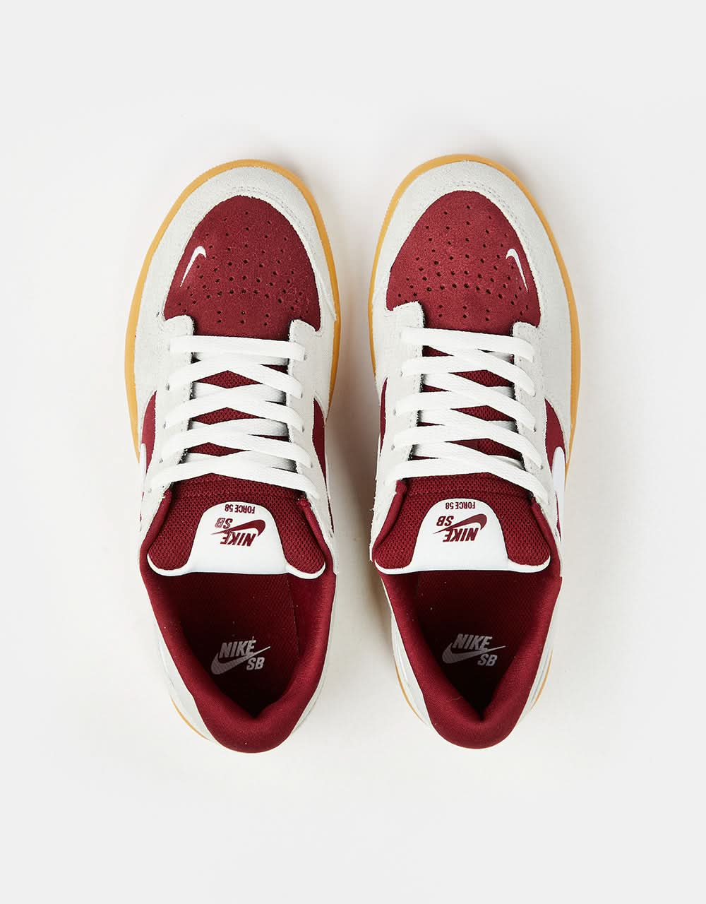 Scarpe da skate Nike SB Force 58 - Rosso Team/Bianco-Bianco Summit-Gum Marrone