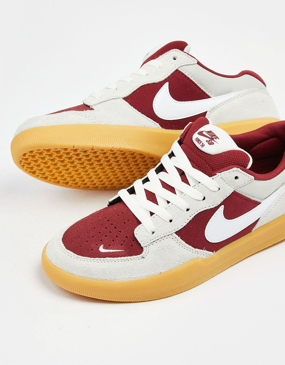 Scarpe da skate Nike SB Force 58 - Rosso Team/Bianco-Bianco Summit-Gum Marrone