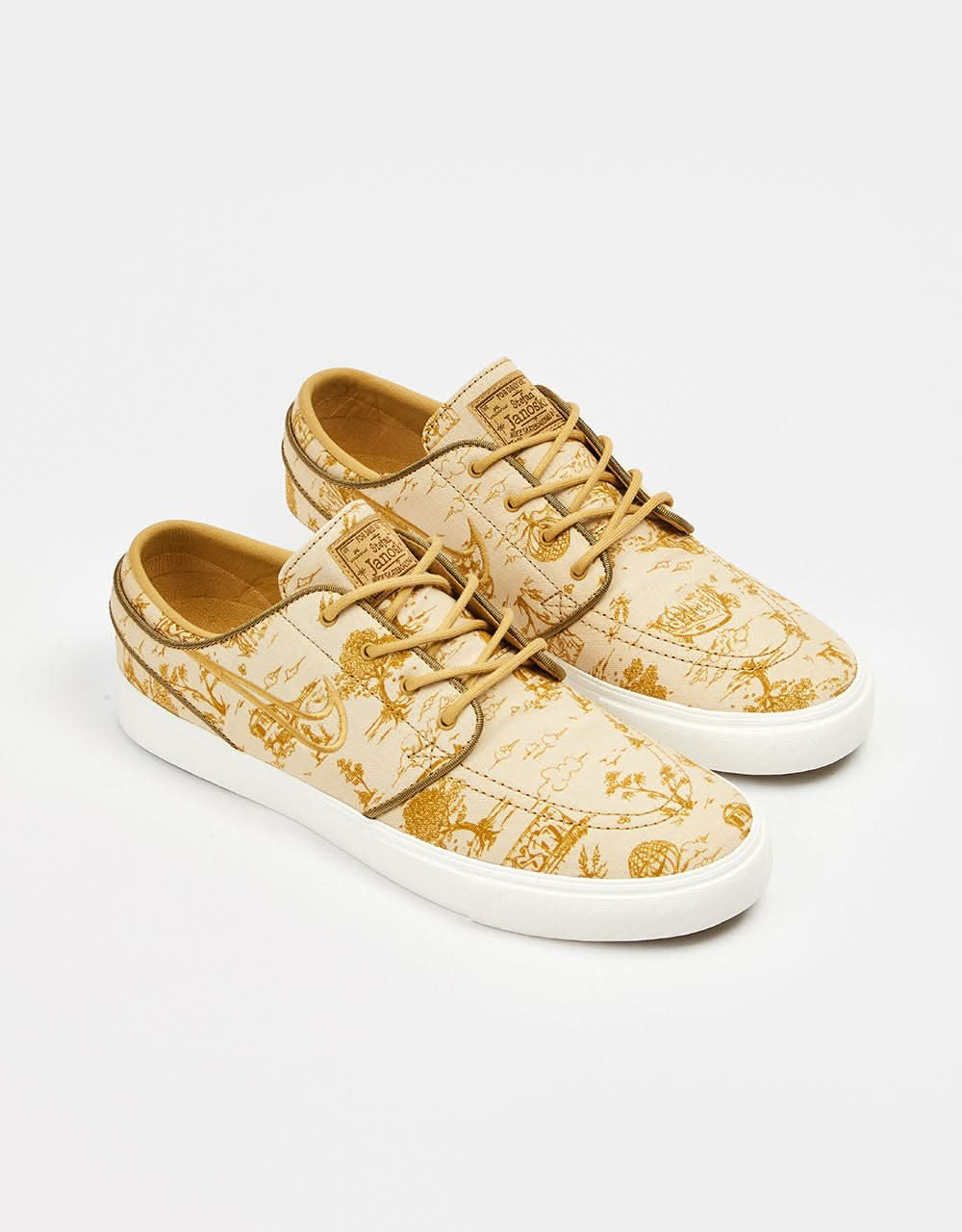 Scarpe da skate Nike SB Zoom Janoski OG+ Premium - Sesamo/Oro Flt-Bronzine-Sail-Court Blu-Gum Lt Marrone