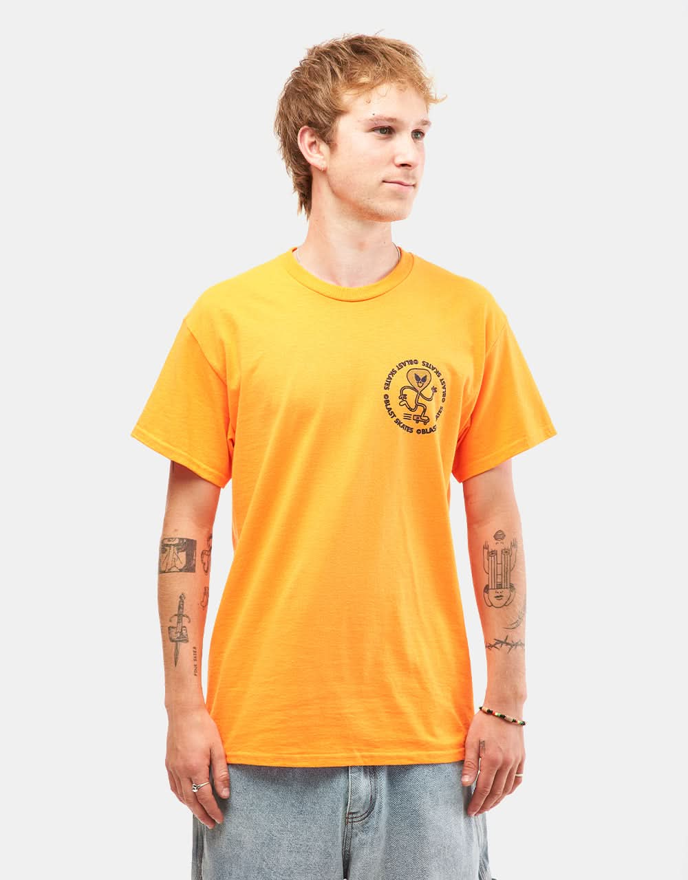 Camiseta Blast Alien Mascot - Naranja Seguridad