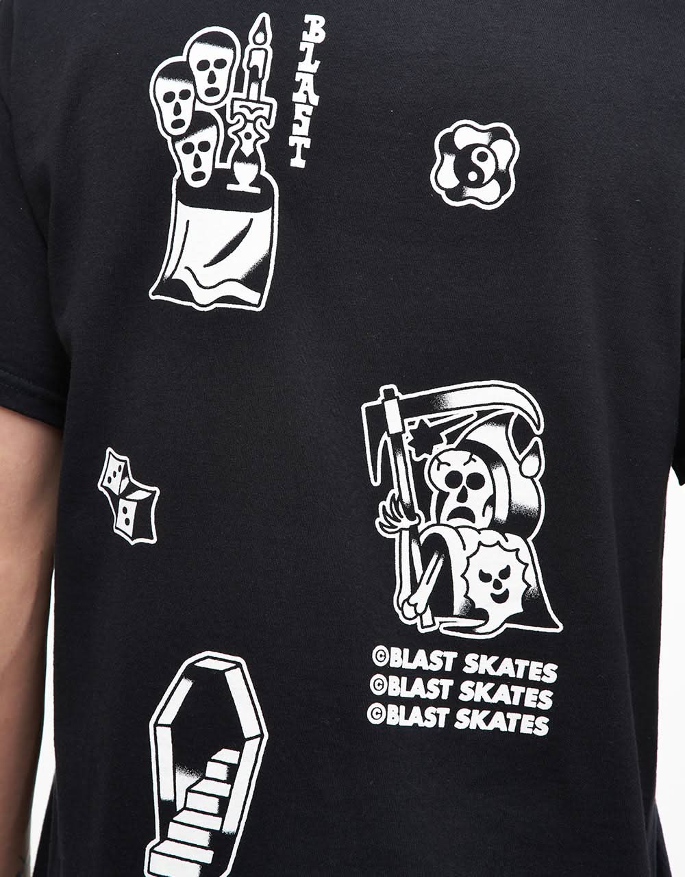 T-Shirt Flash Blast x Seb Touache - Noir