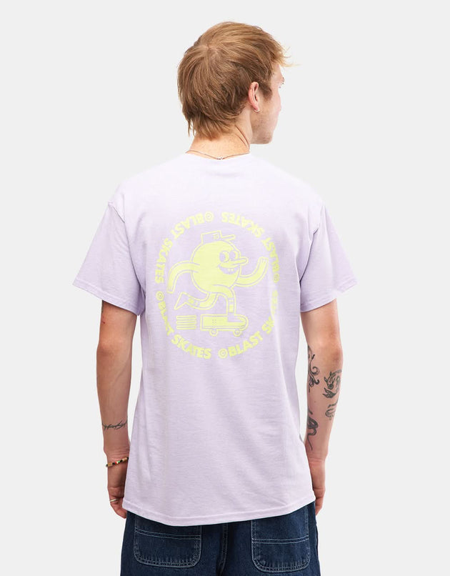 Blast Round Logo T-Shirt - Lilac/Lime