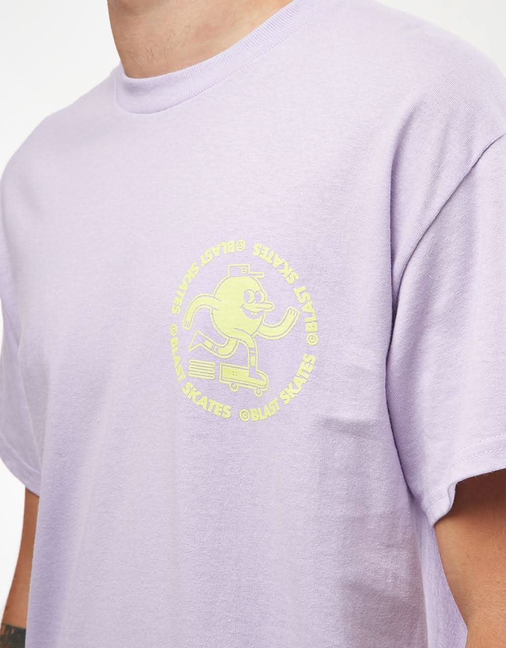 Blast Round Logo T-Shirt - Lilac/Lime