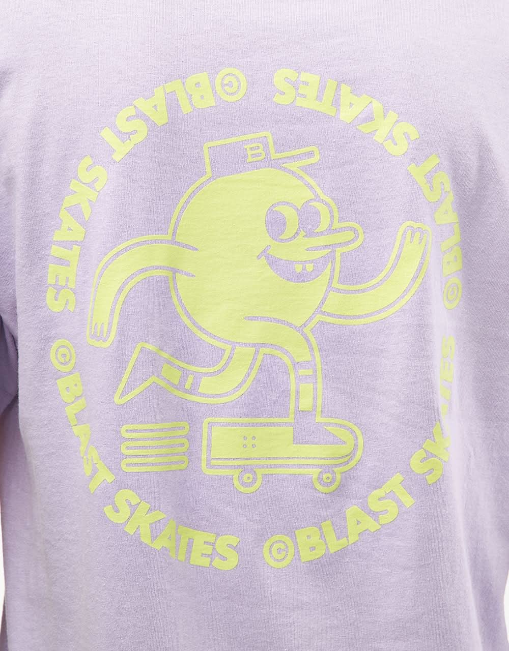 Blast Round Logo T-Shirt - Lilac/Lime