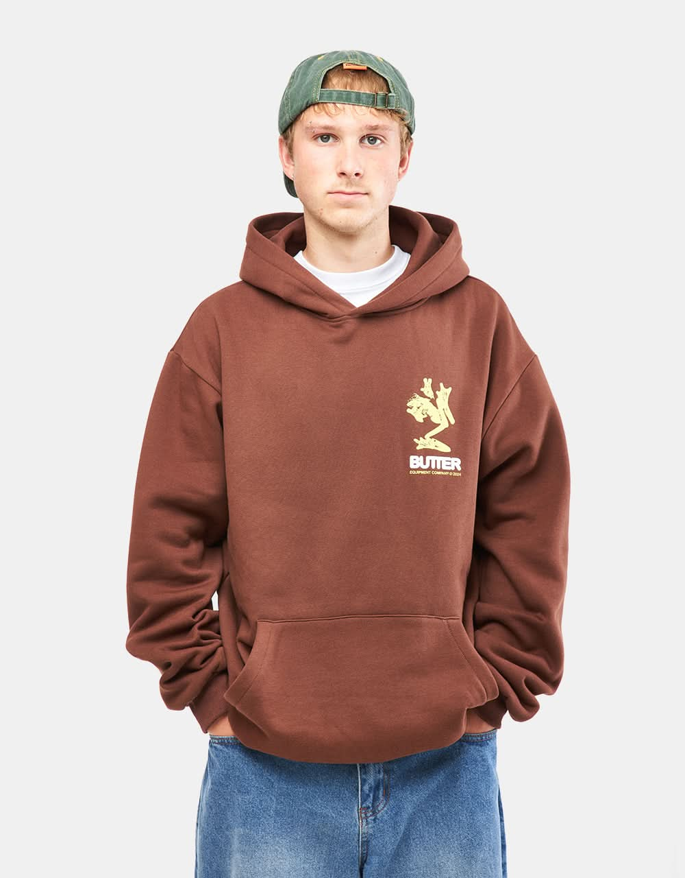 Sudadera con capucha Butter Goods Amphibian - Chocolate