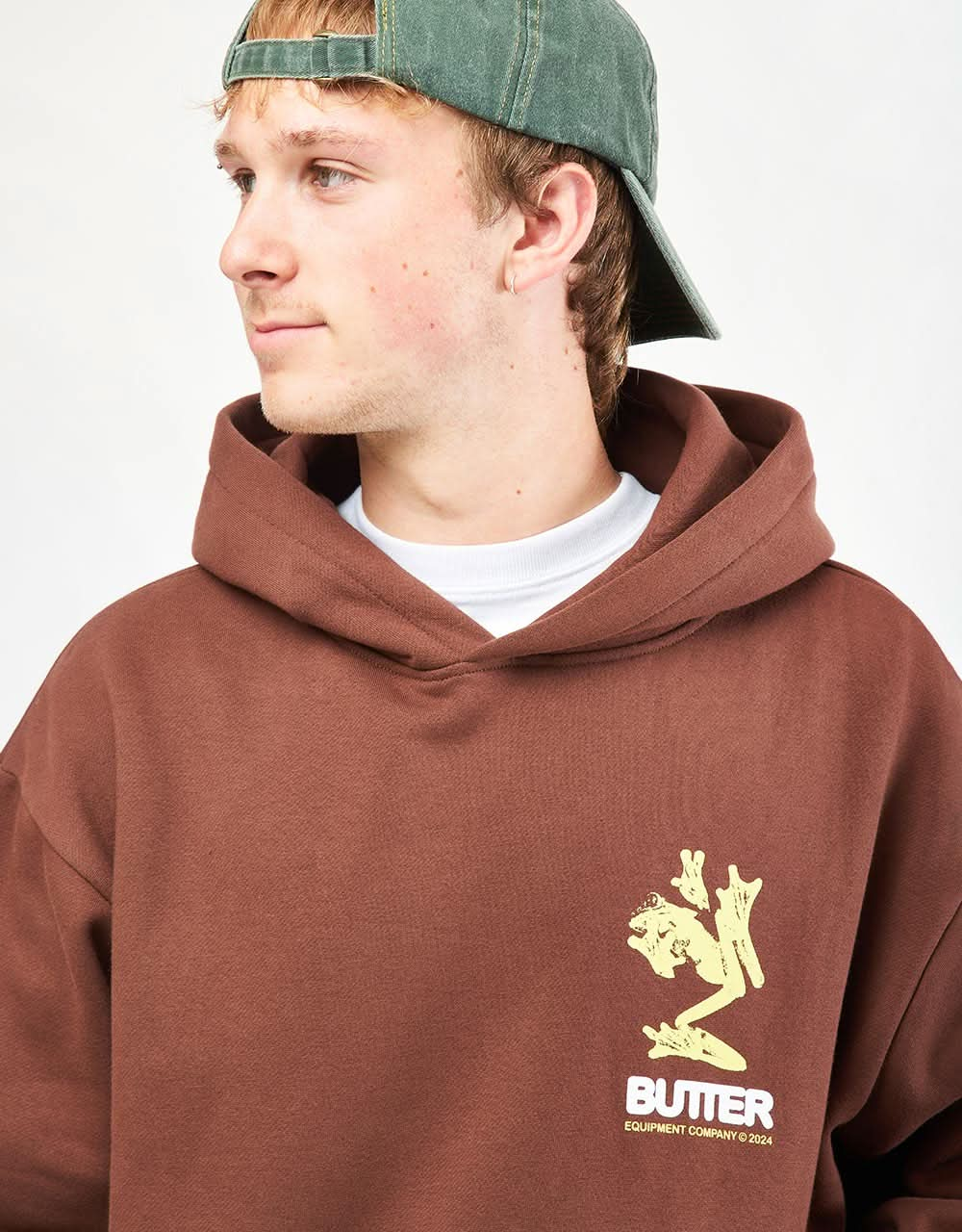 Sudadera con capucha Butter Goods Amphibian - Chocolate