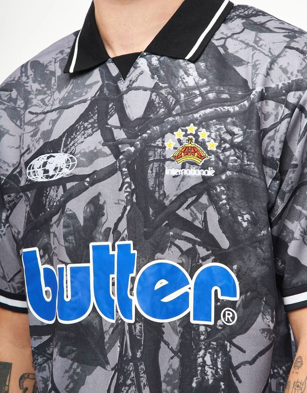 Butter Goods Foliage Camo Jersey - Black