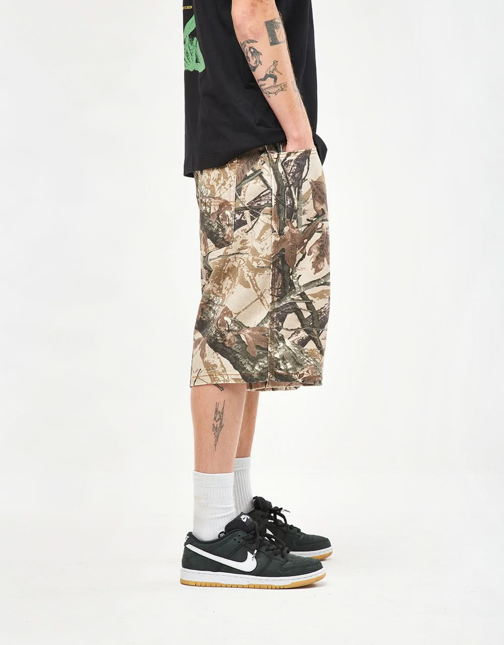 Short en jean camouflage feuillage Butter Goods - Tan