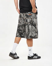 Butter Goods Shorts vaqueros con estampado de camuflaje - Negro