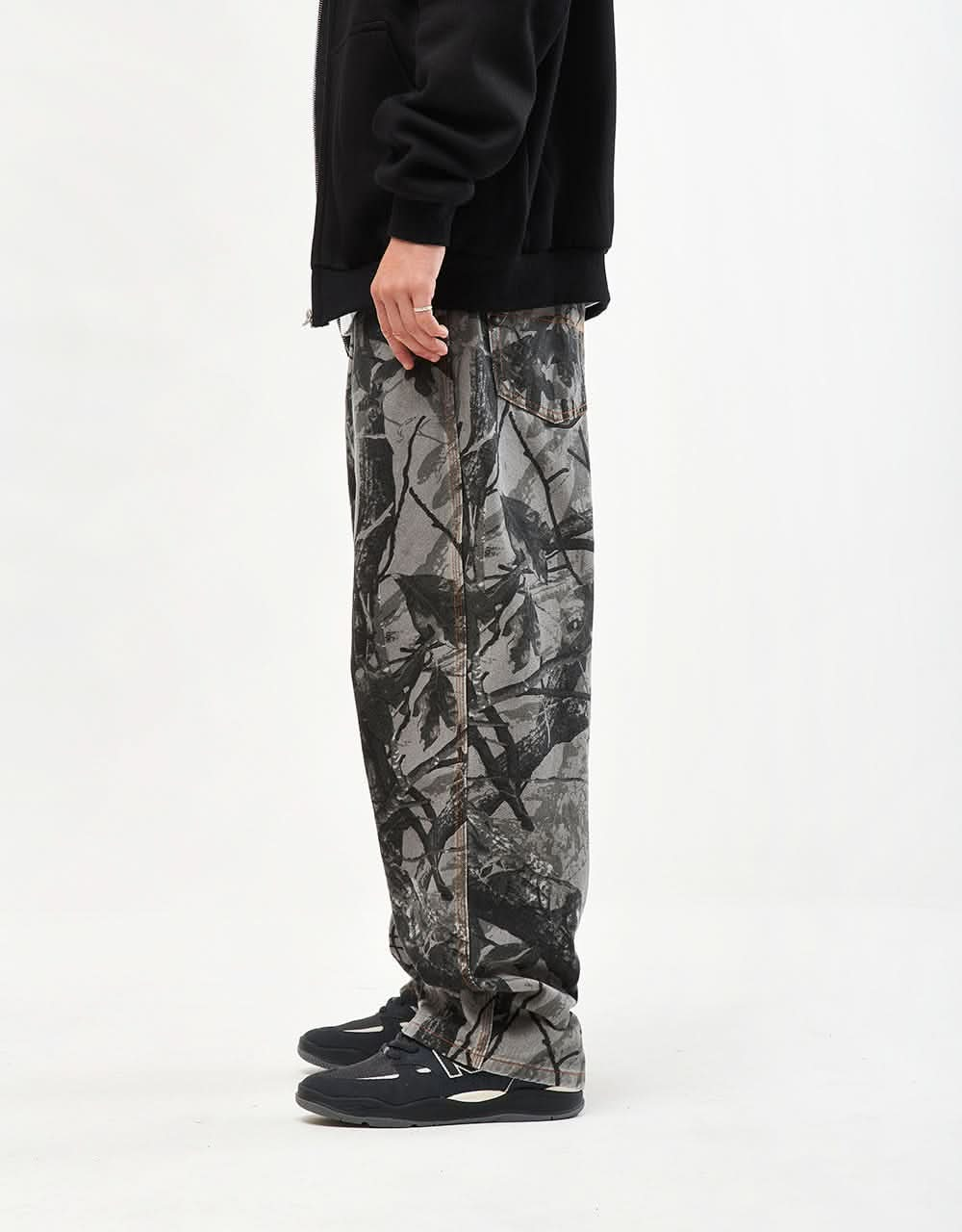 Butter Goods Foliage Camo Denim Jeans - Black