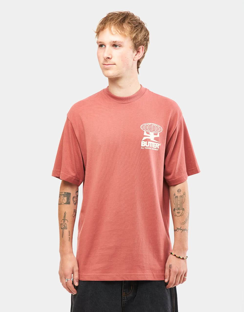 Butter Goods All Terrain T-Shirt - Rhubarb