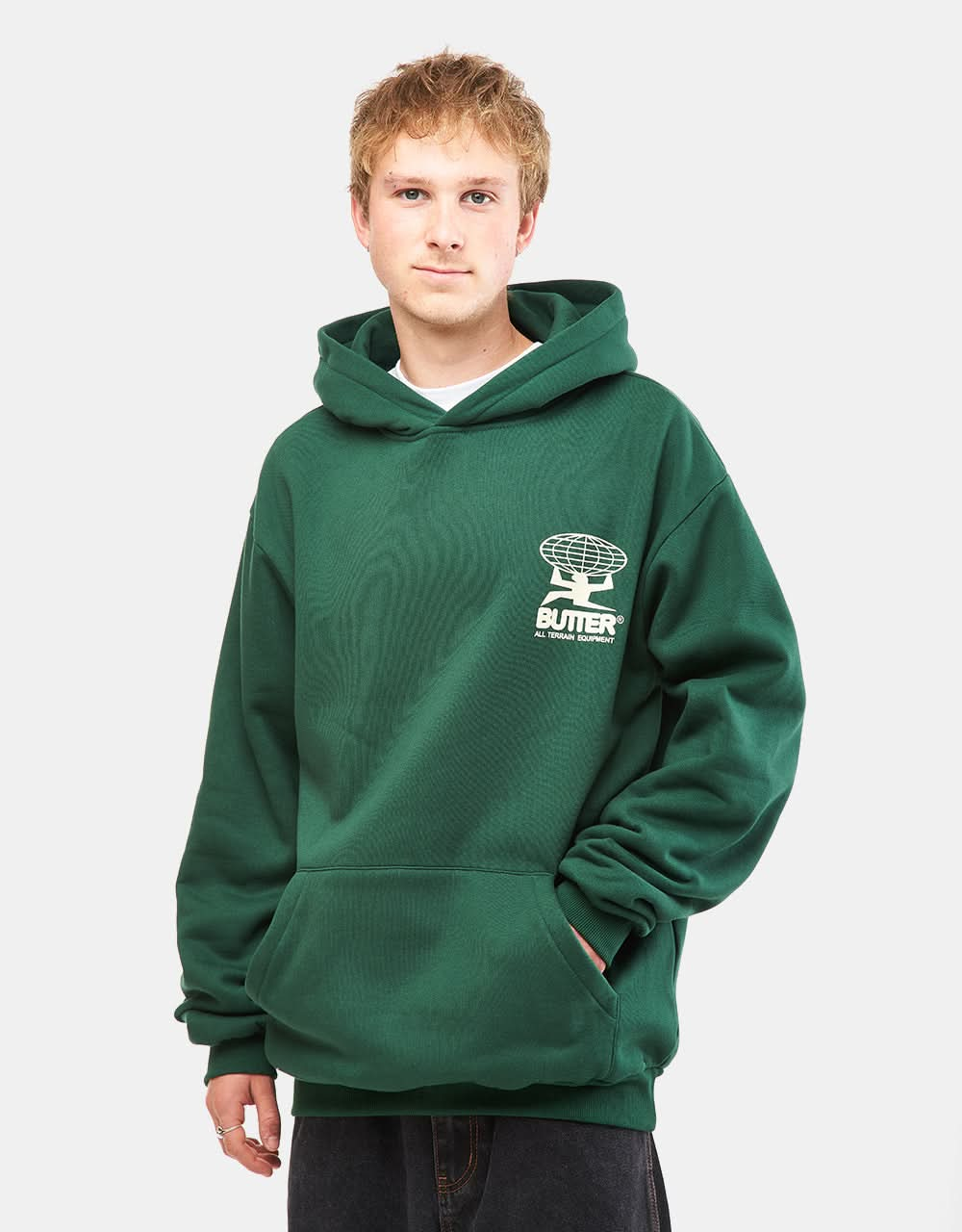 Butter Goods All Terrain Pullover Hoodie - Forest Green