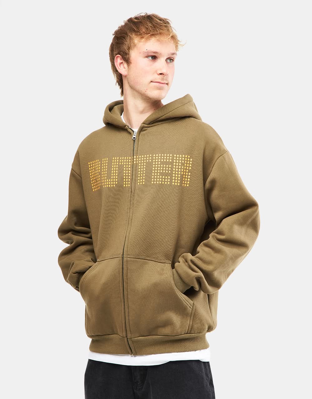 Sudadera con capucha y cremallera Butter Goods Stars - Ejército