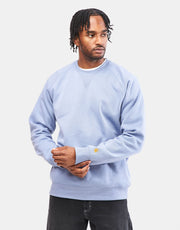 Sweat Carhartt WIP Chase - Charm Bleu/Or