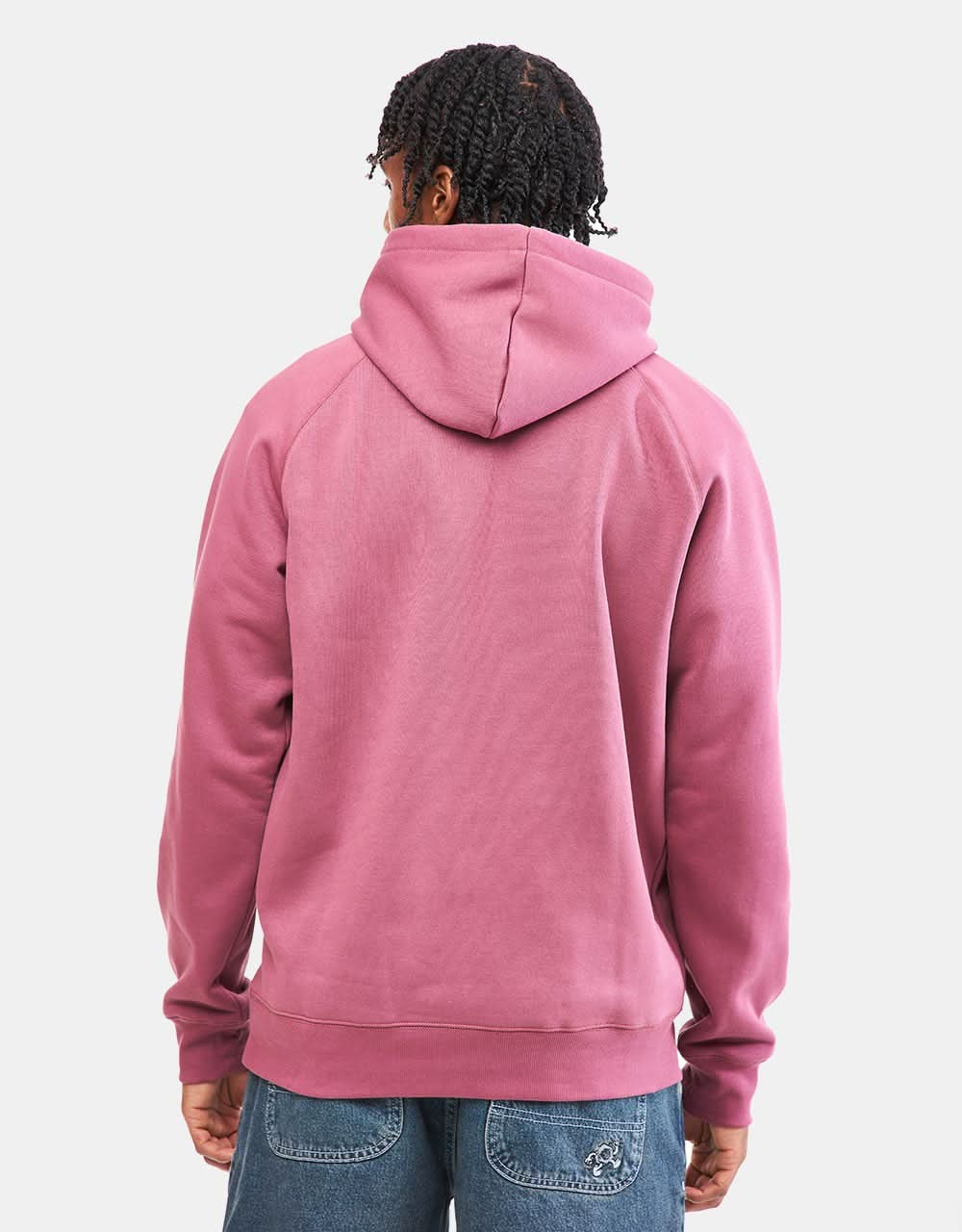 Carhartt WIP Hooded Chase Sweatshirt - Dusty Fuchsia/Gold