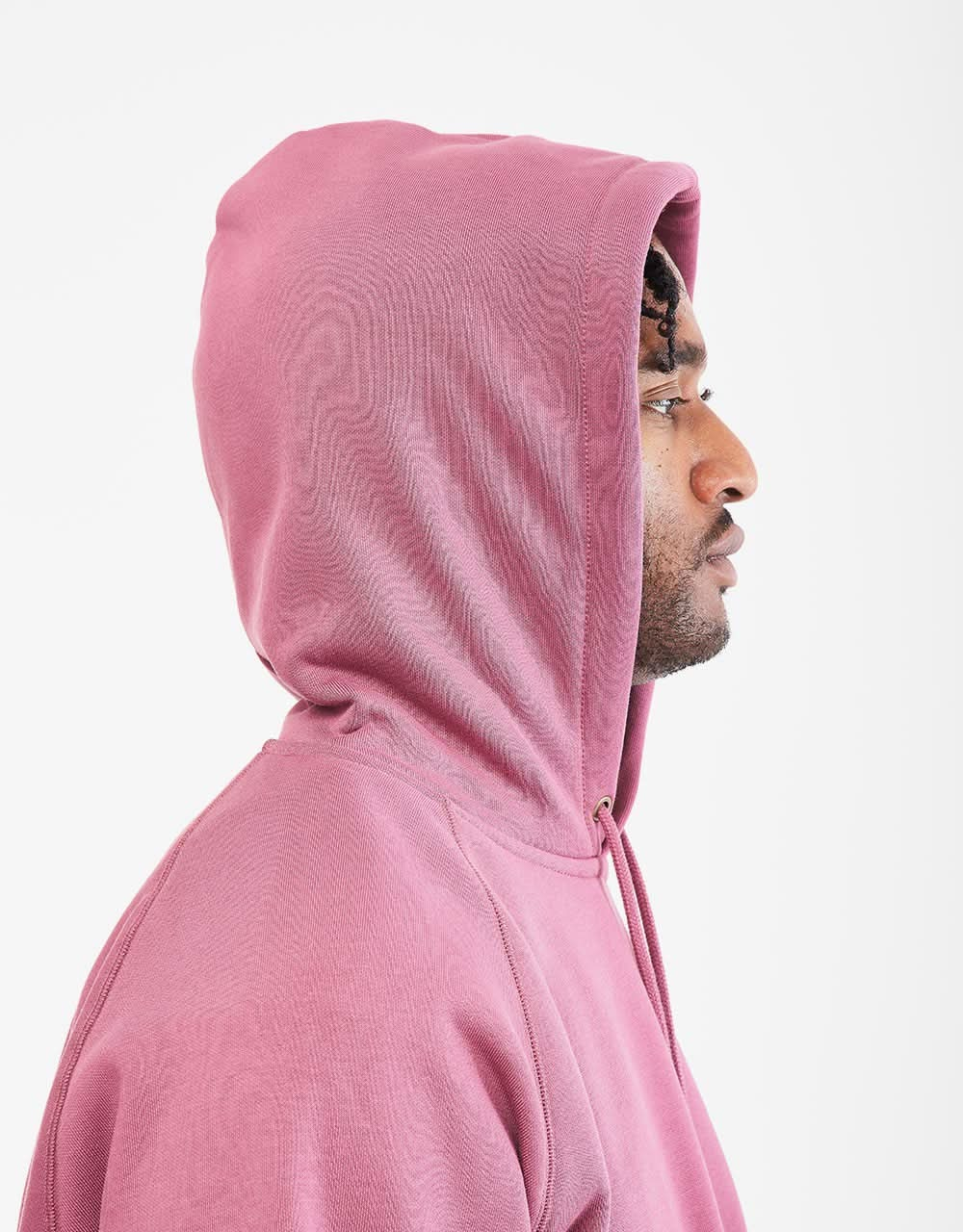 Carhartt WIP Hooded Chase Sweatshirt - Dusty Fuchsia/Gold