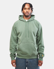 Sweat à capuche Carhartt WIP Chase - Vert canard/Or