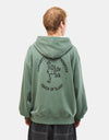 Carhartt WIP Hooded Stamp Sweatshirt - Duck Green/Black