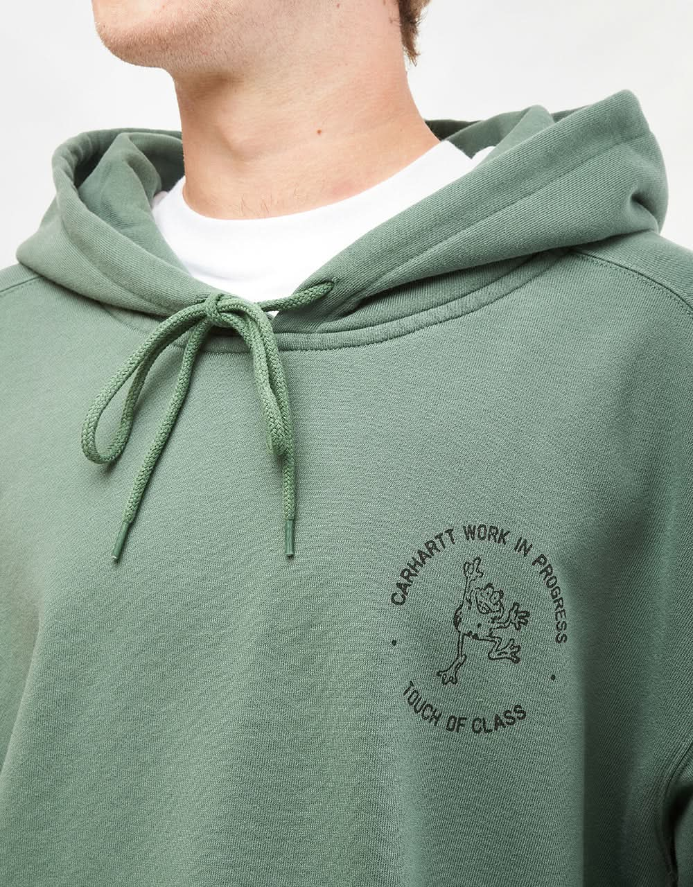 Carhartt WIP Hooded Stamp Sweatshirt - Duck Green/Black