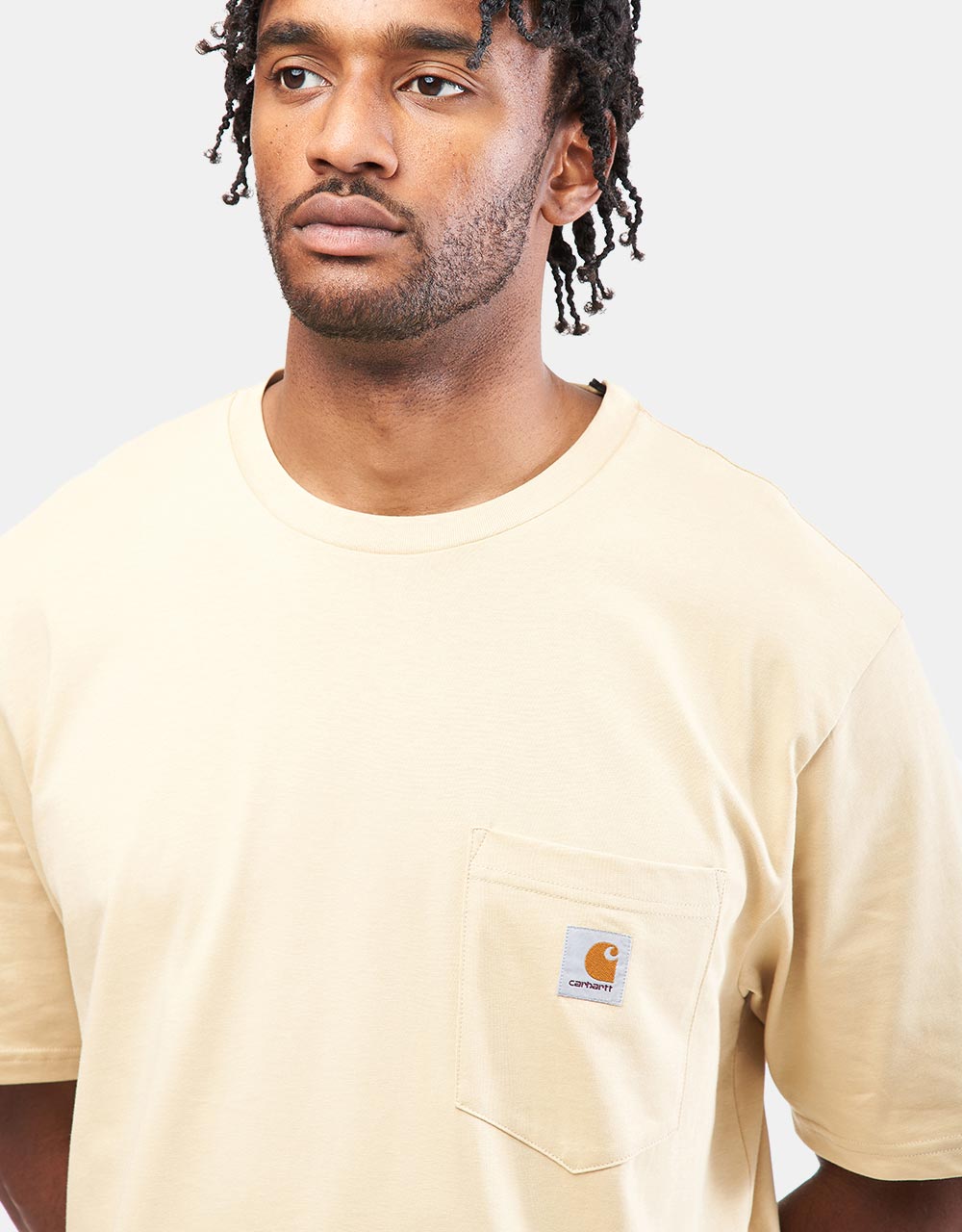 Camiseta Carhartt WIP S/S Pocket - Cornsilk