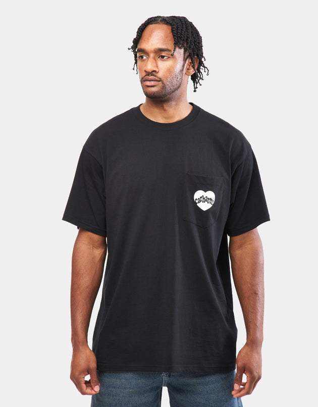 Camiseta Carhartt WIP S/S Amour Pocket - Negro/Blanco