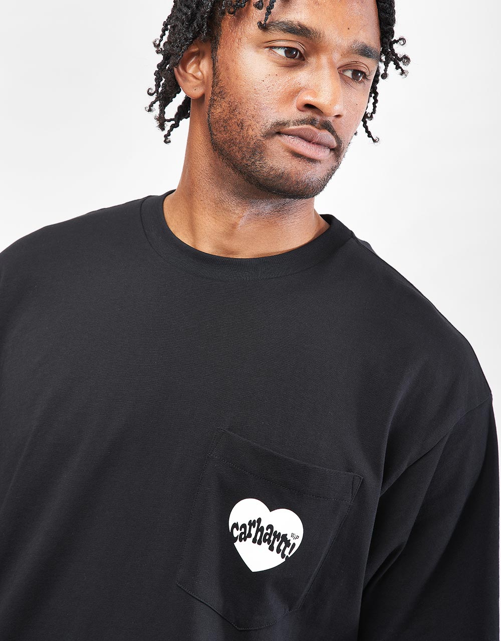 Camiseta Carhartt WIP S/S Amour Pocket - Negro/Blanco