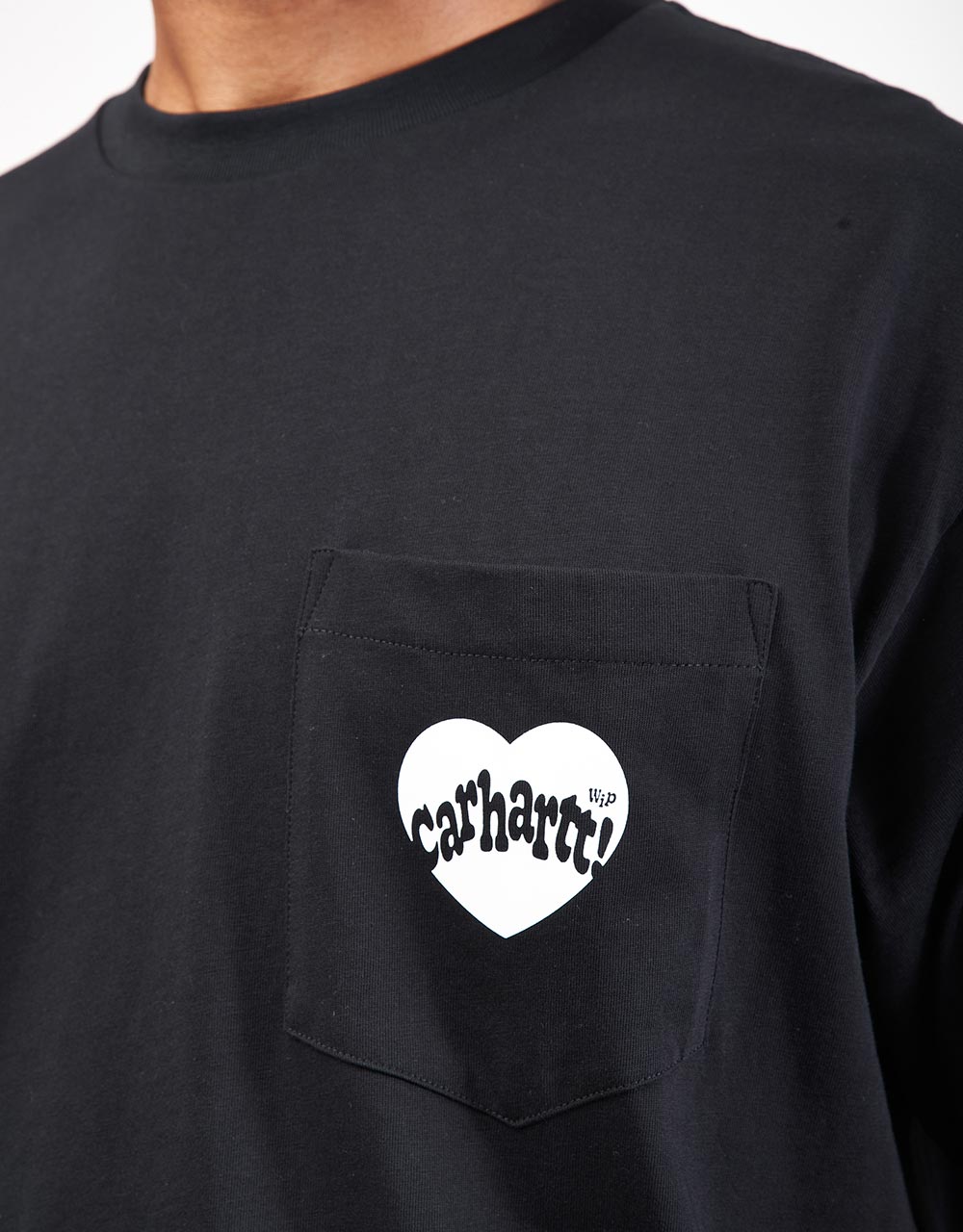 Camiseta Carhartt WIP S/S Amour Pocket - Negro/Blanco