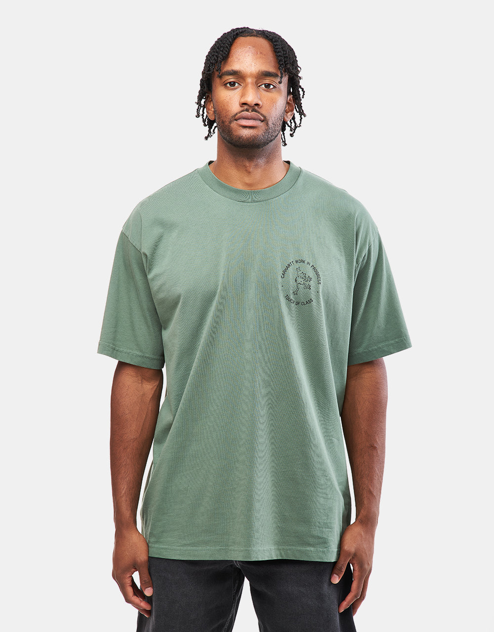 Carhartt WIP S/S Stamp T-Shirt - Duck Green/Black