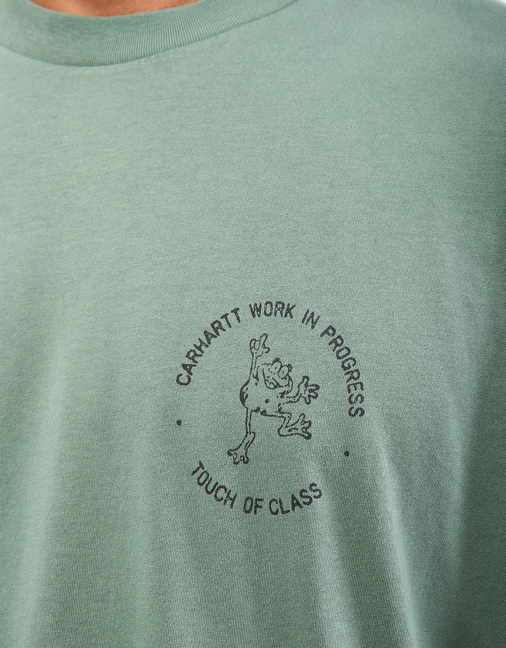 Camiseta Carhartt WIP S/S Stamp - Verde pato/Negro