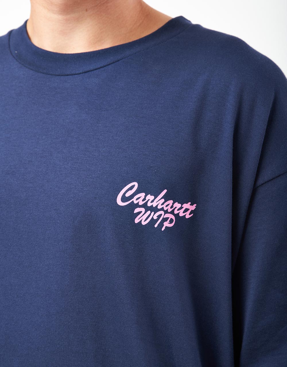 Carhartt WIP S/S Friendship T-Shirt - Air Force Blue/Light Pink