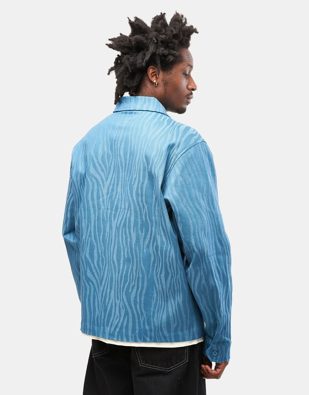 HUF Jacquard Tiger Work Jacket - Oil Blue