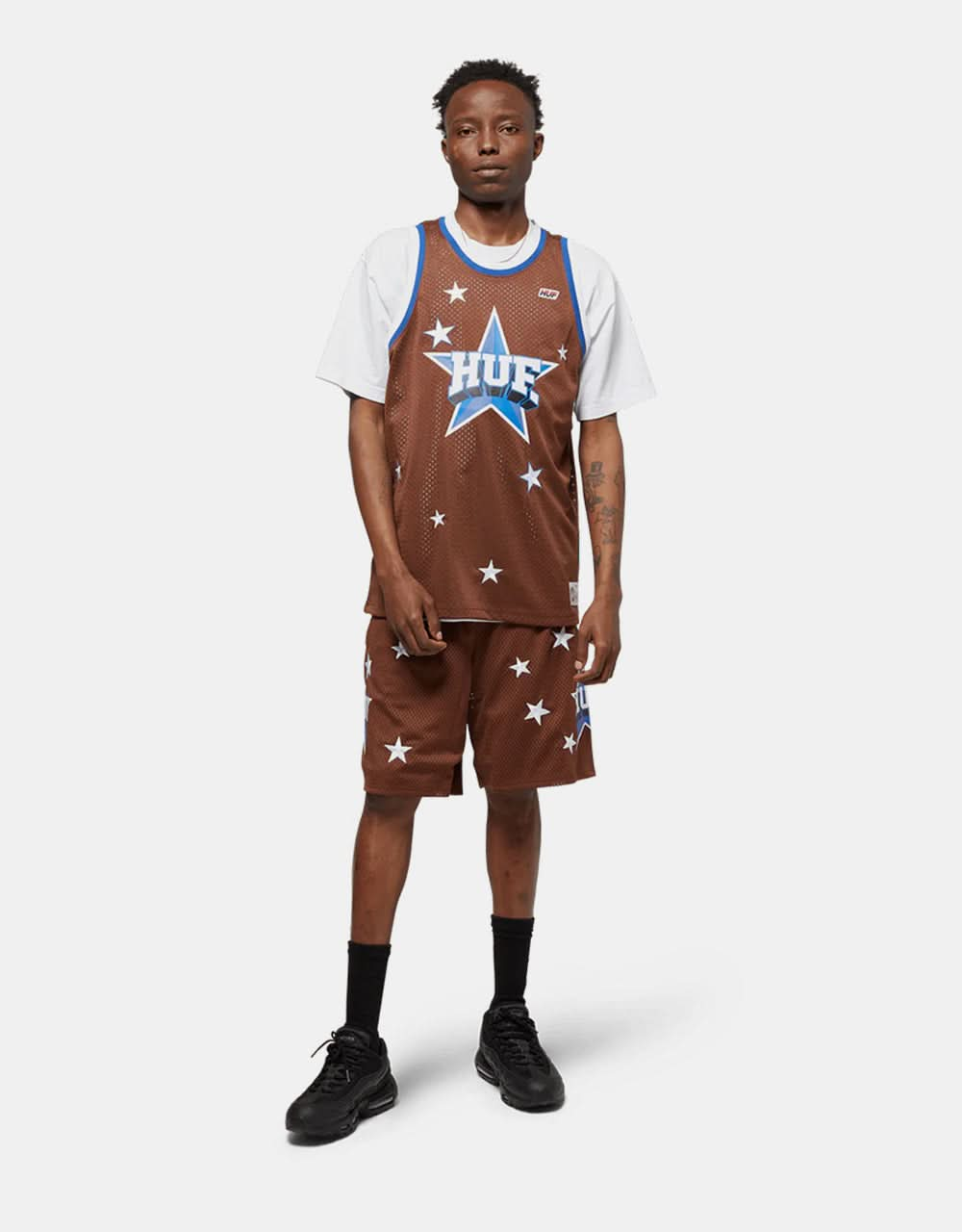 HUF All Star Basketball Jersey - Brown