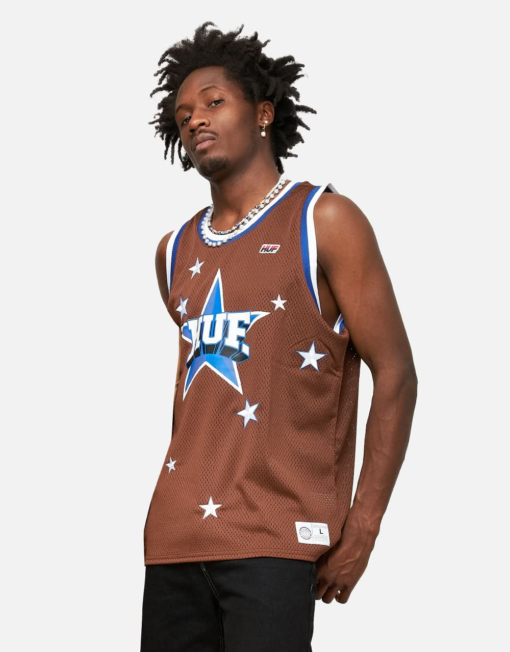 HUF All Star Basketball Jersey - Brown