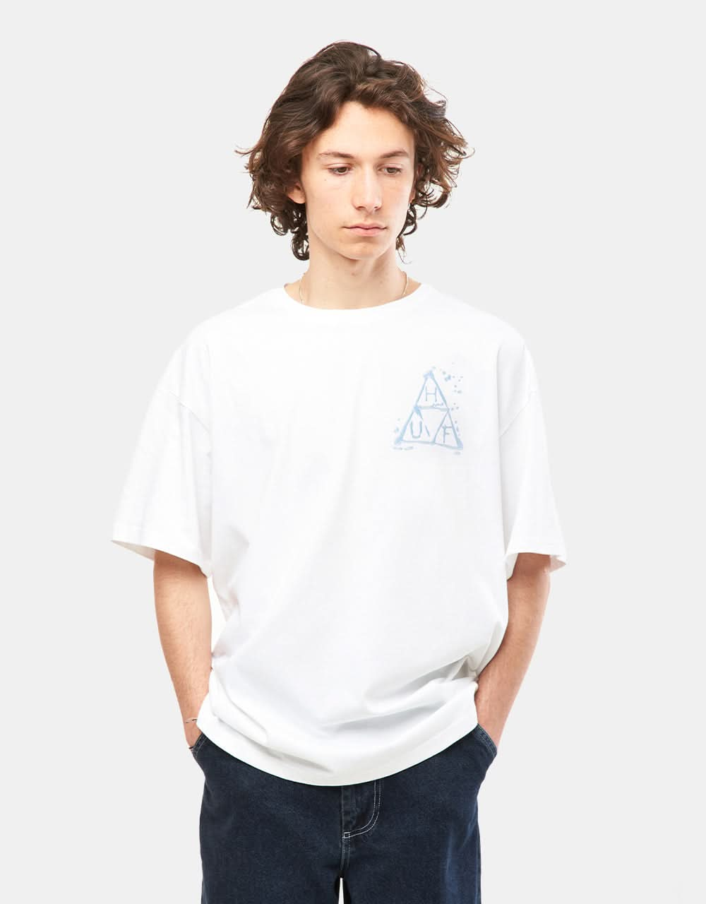 HUF T-Shirt Wet &amp; Wild - Blanc