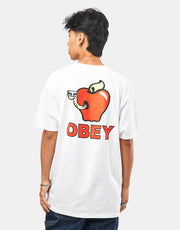 Camiseta Obey La Manzana De Mi Ojo - Blanco