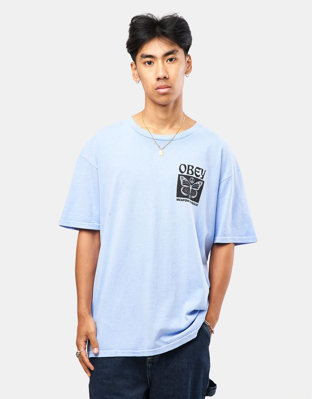 Obey Weapon Of Peace Pigment T-Shirt - Pigment Hydrangea