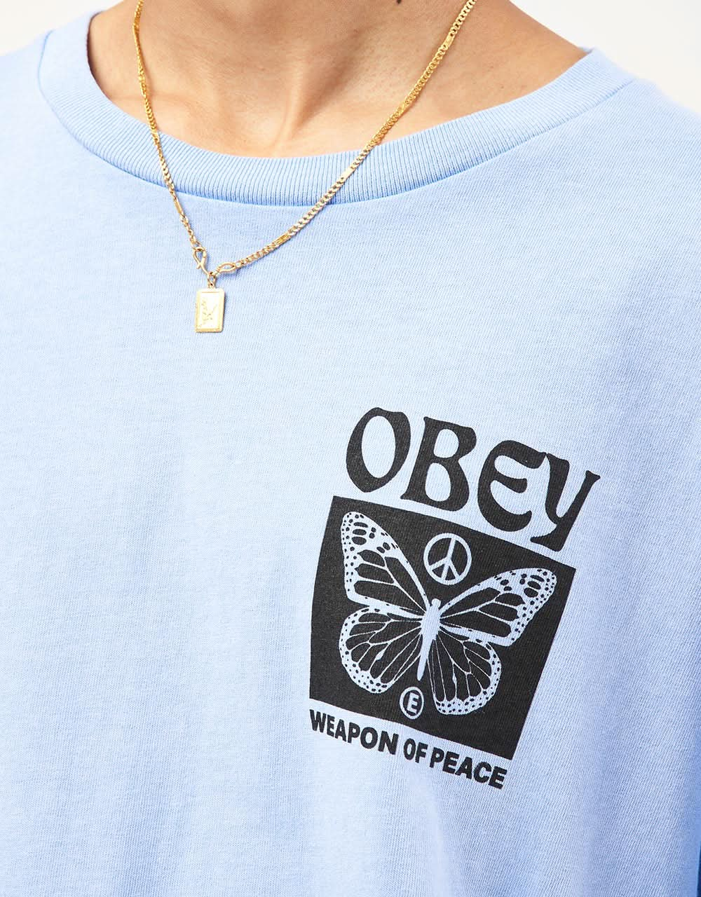 Obey Weapon Of Peace Pigment T-Shirt - Pigment Hydrangea