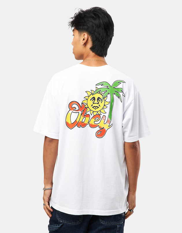 Obey Camiseta Island Of Obey Heavyweight Box - Blanco