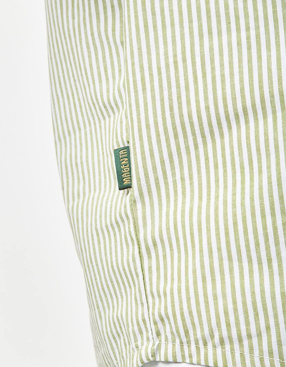 Magenta Oxford Striped Shirt - Green