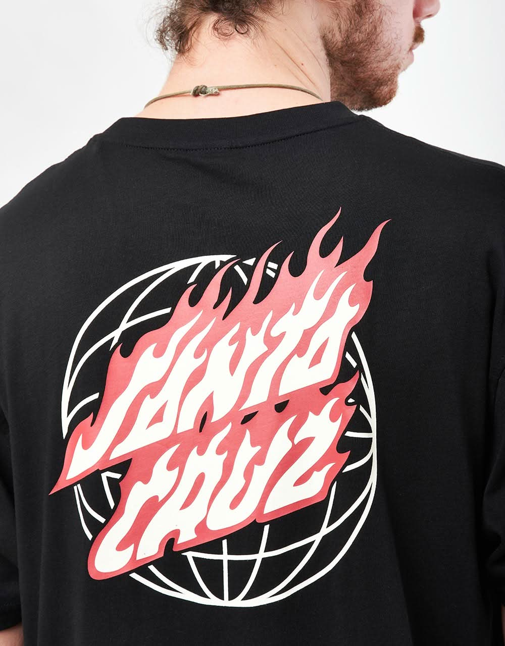 Santa Cruz Global Flame Dot T-Shirt - Black