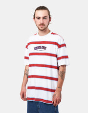 Camiseta Santa Cruz Collegiate SC Stripe - White Stripe