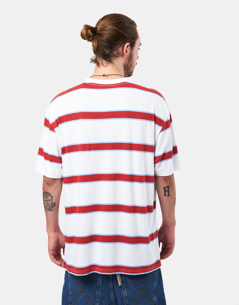 Santa Cruz Collegiate SC Stripe T-Shirt - White Stripe