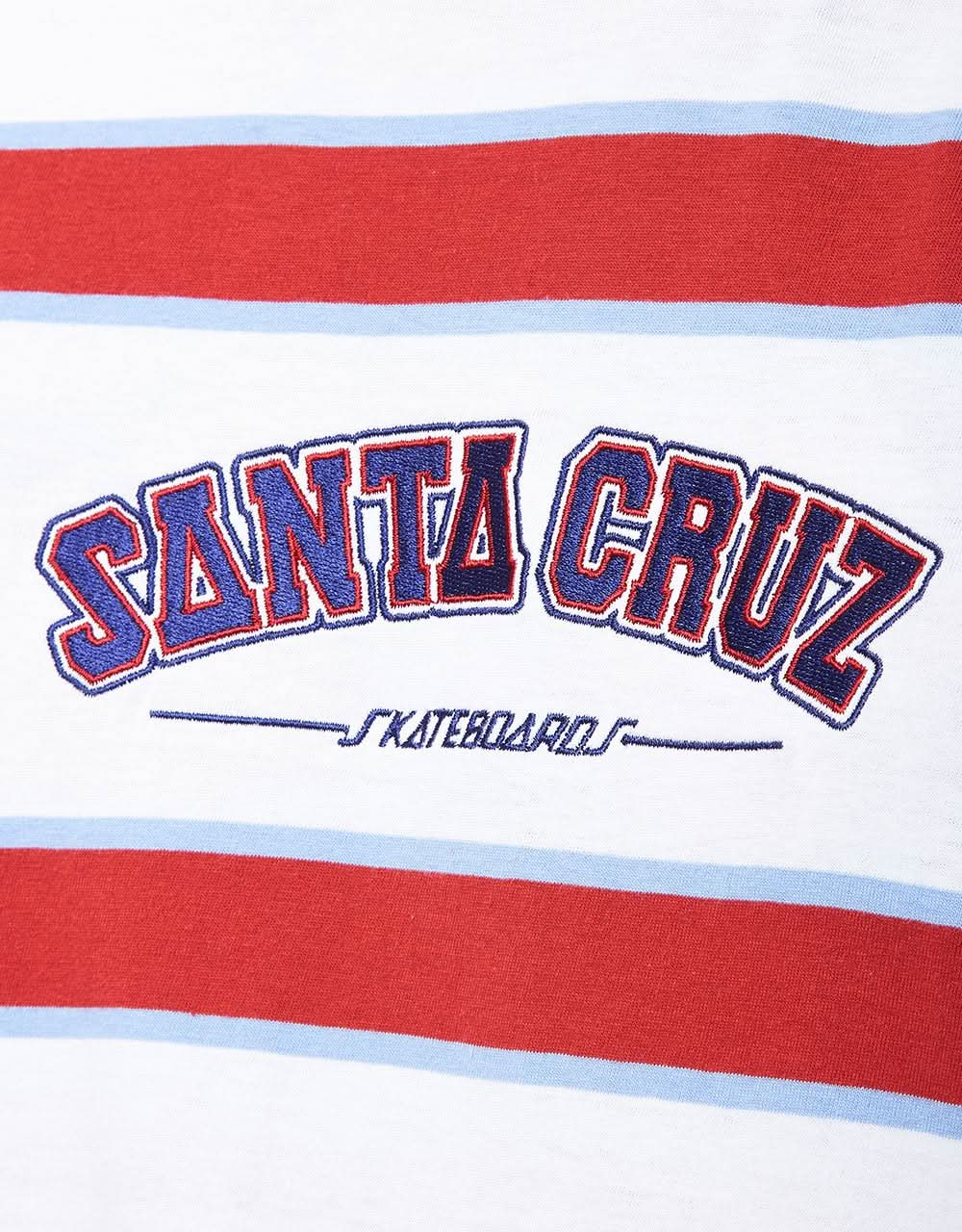 Santa Cruz Collegiate SC Stripe T-Shirt - White Stripe